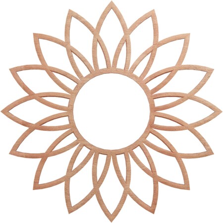 Ekena Millwork Daisy Wood Fretwork Pierced Ceiling Medallion, Cherry, 16"OD x 5 5/8"ID x 3/8"T CMWP16X16X0375DACH